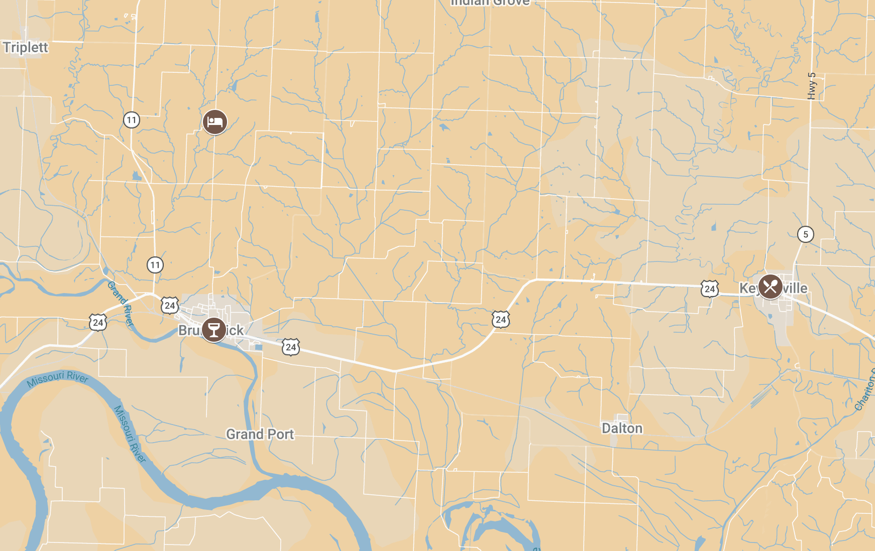 Map of locations