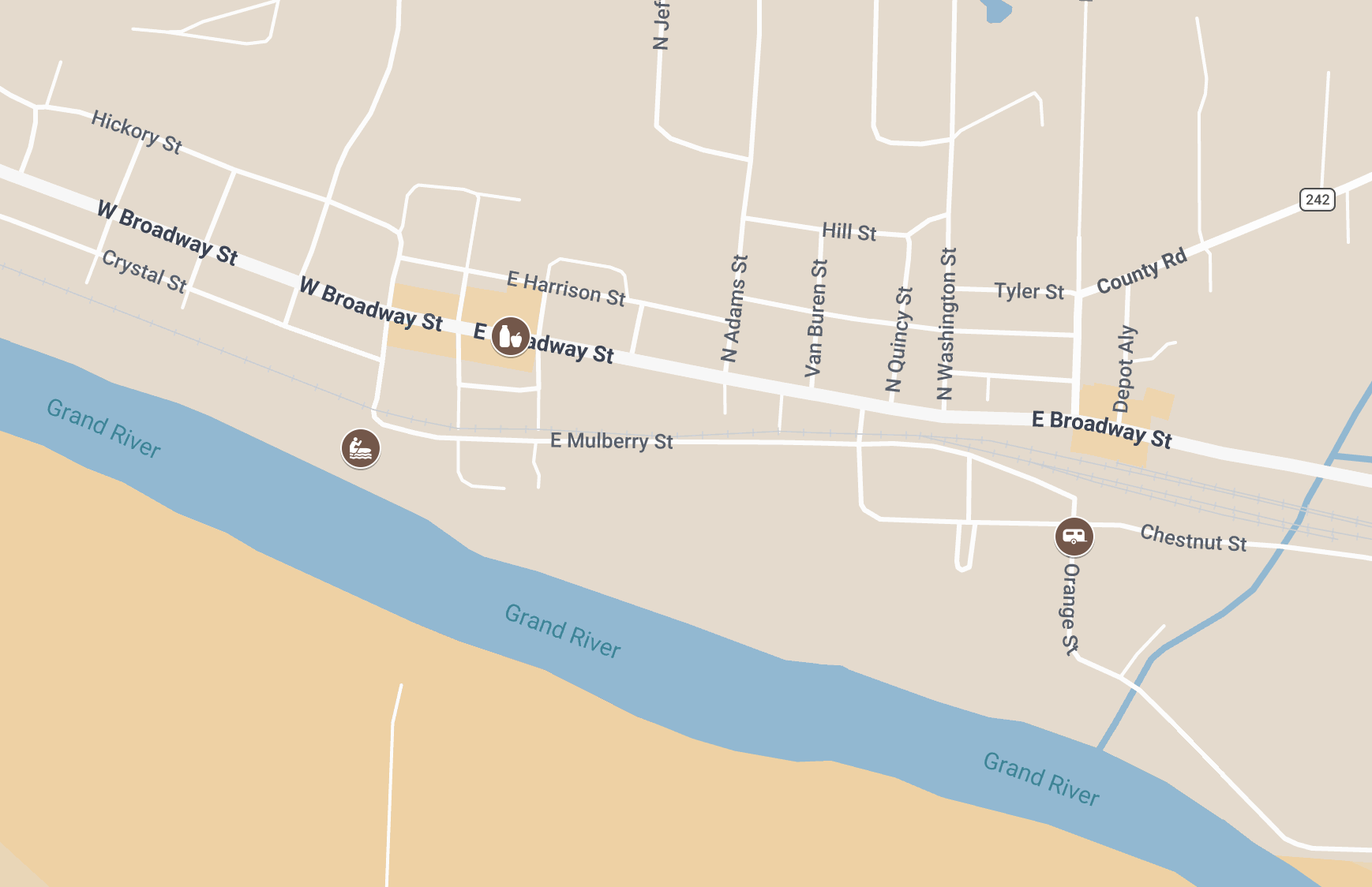 Map of locations
