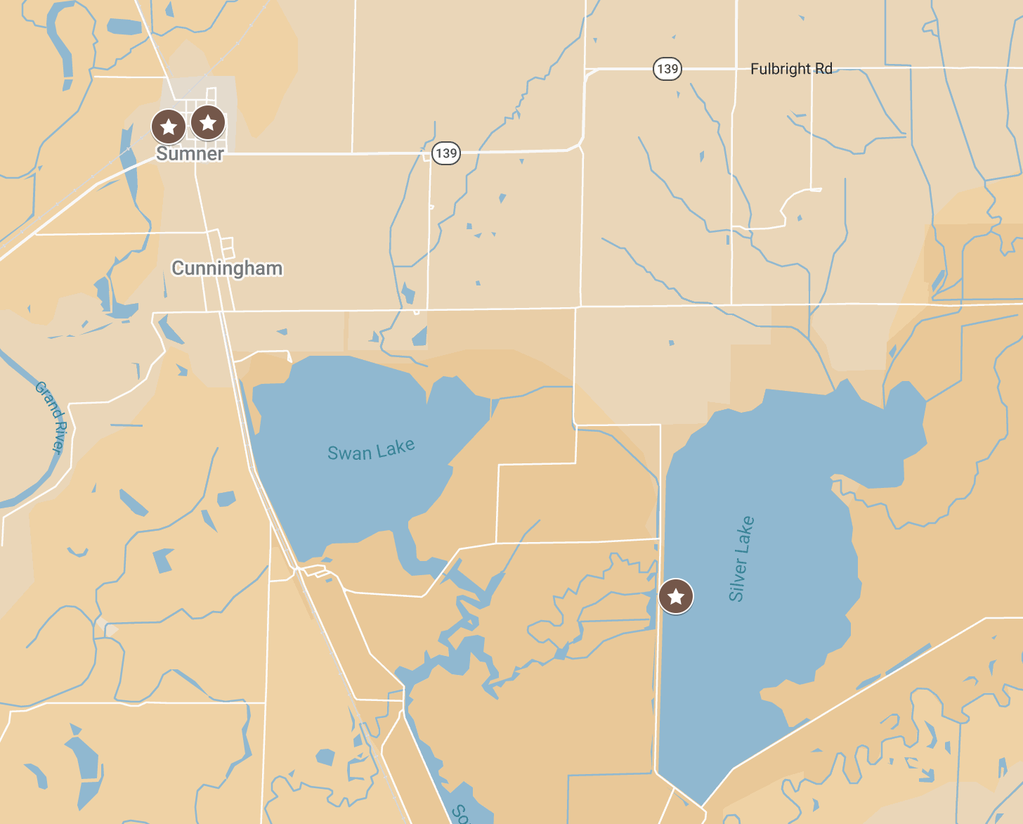 Map of locations